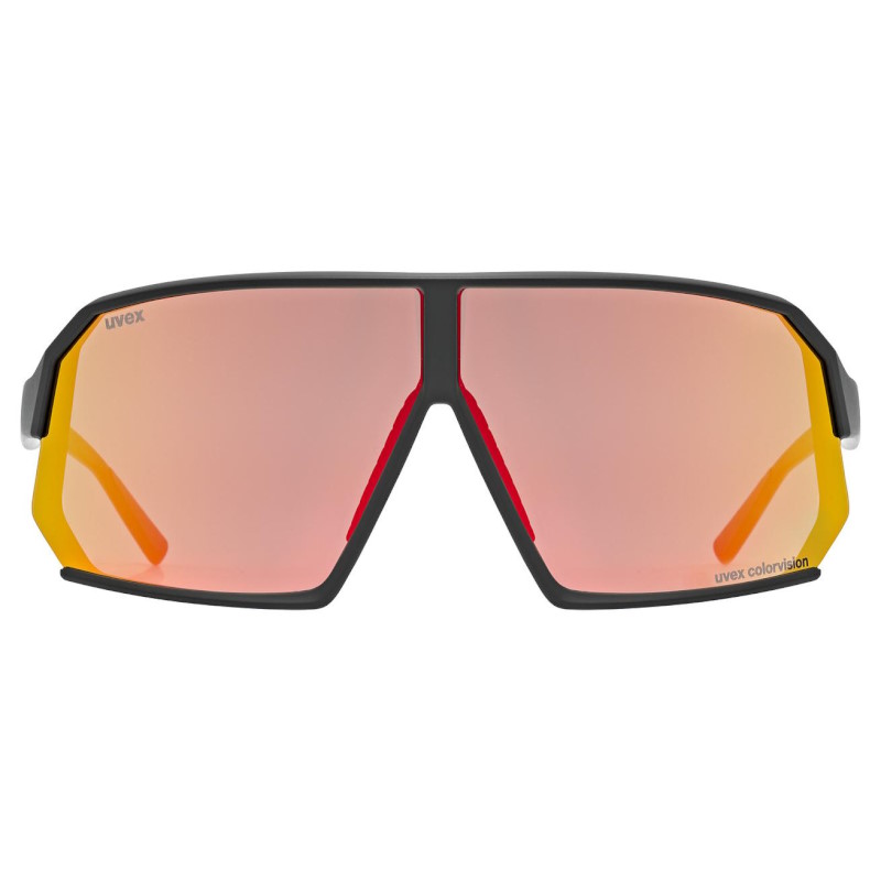 Uvex sportstyle 237 CV Glasses - black matt/mirror red