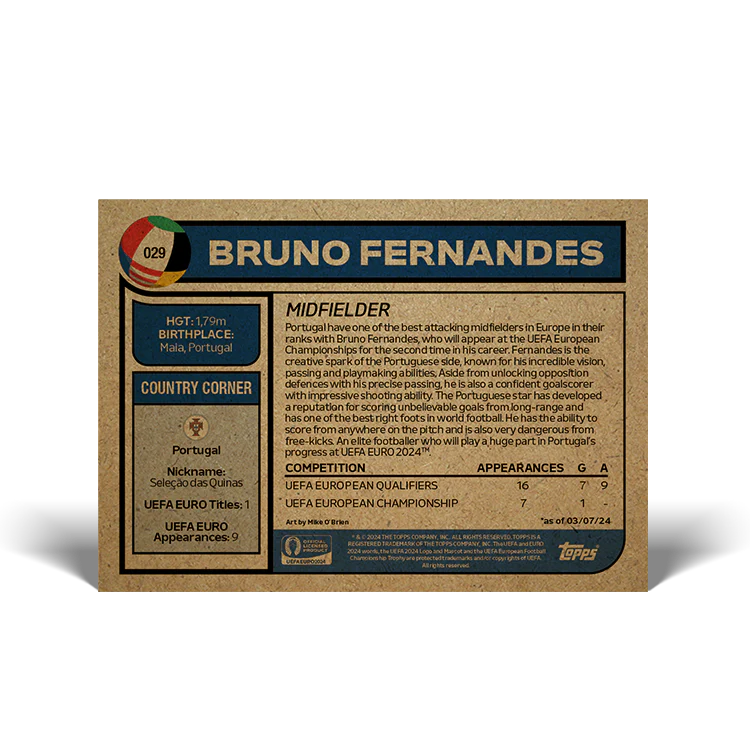 Road to UEFA EURO 2024 Living Set Card 29 - Bruno Fernandes