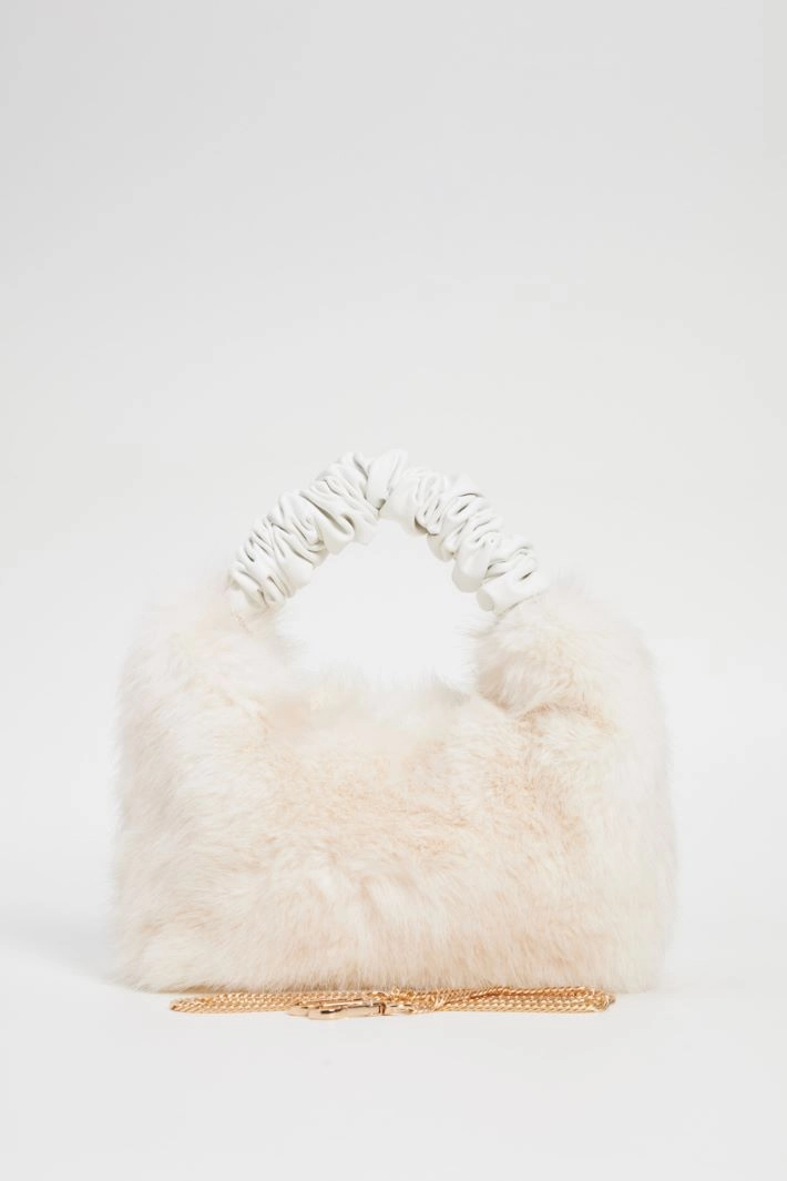 Bag in soft and warm fabric - CREAM