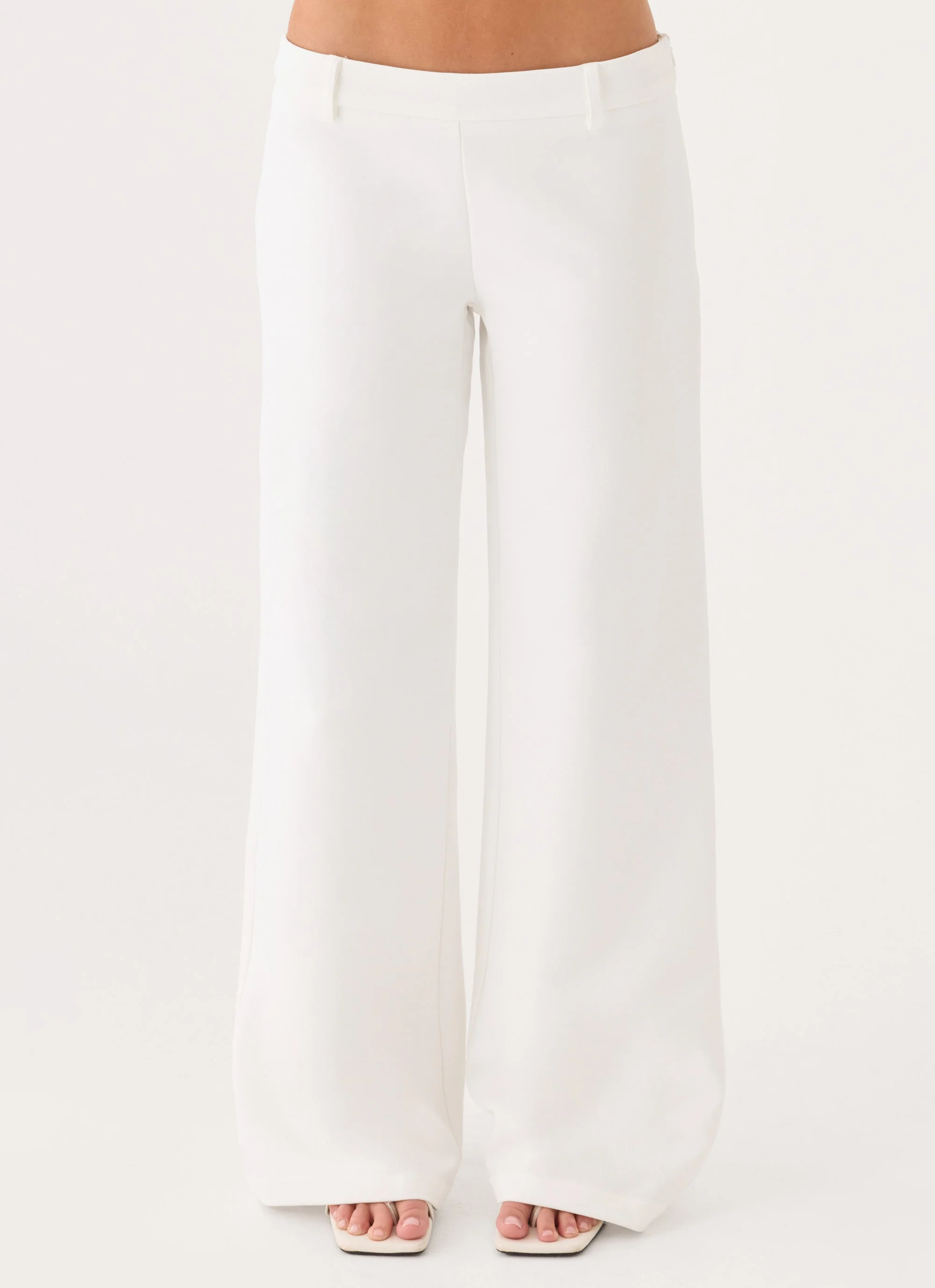 Hot As Ice Low Rise Pants - White