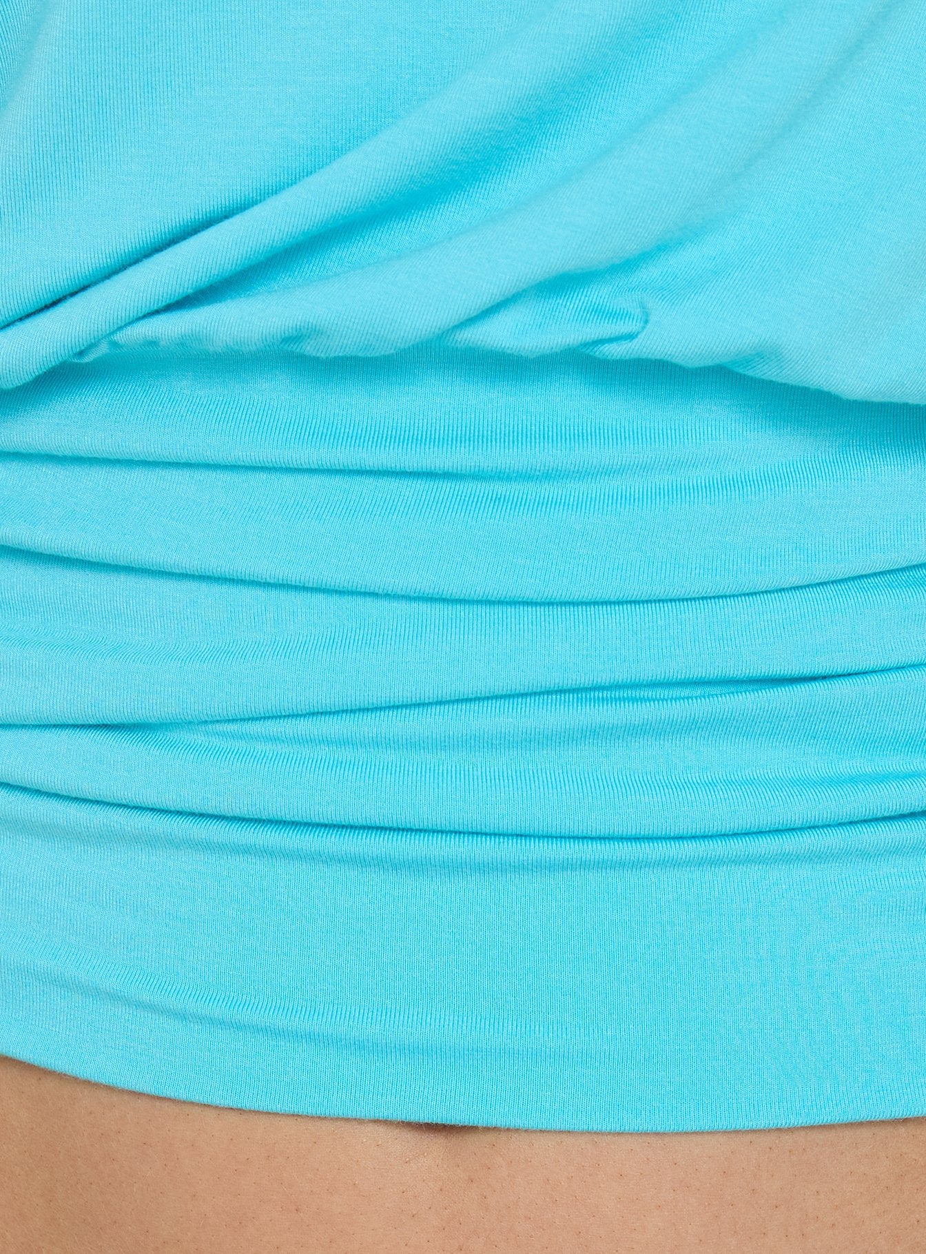 Ashlinn Off Shoulder Drapey Top Turquoise
