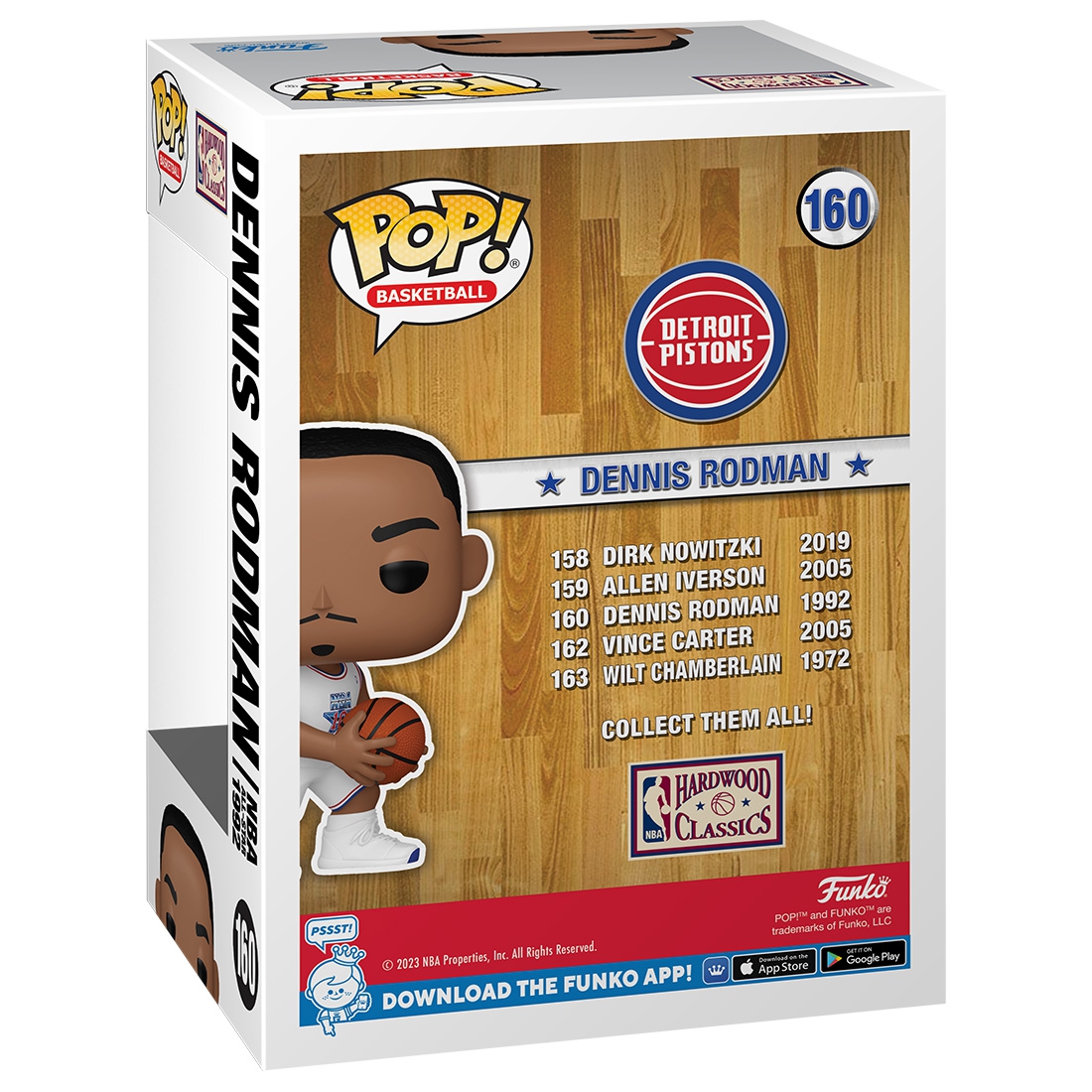 Funko POP! #160 Dennis Rodman Detroit Pistons 1992 NBA All-Star NBA Figure