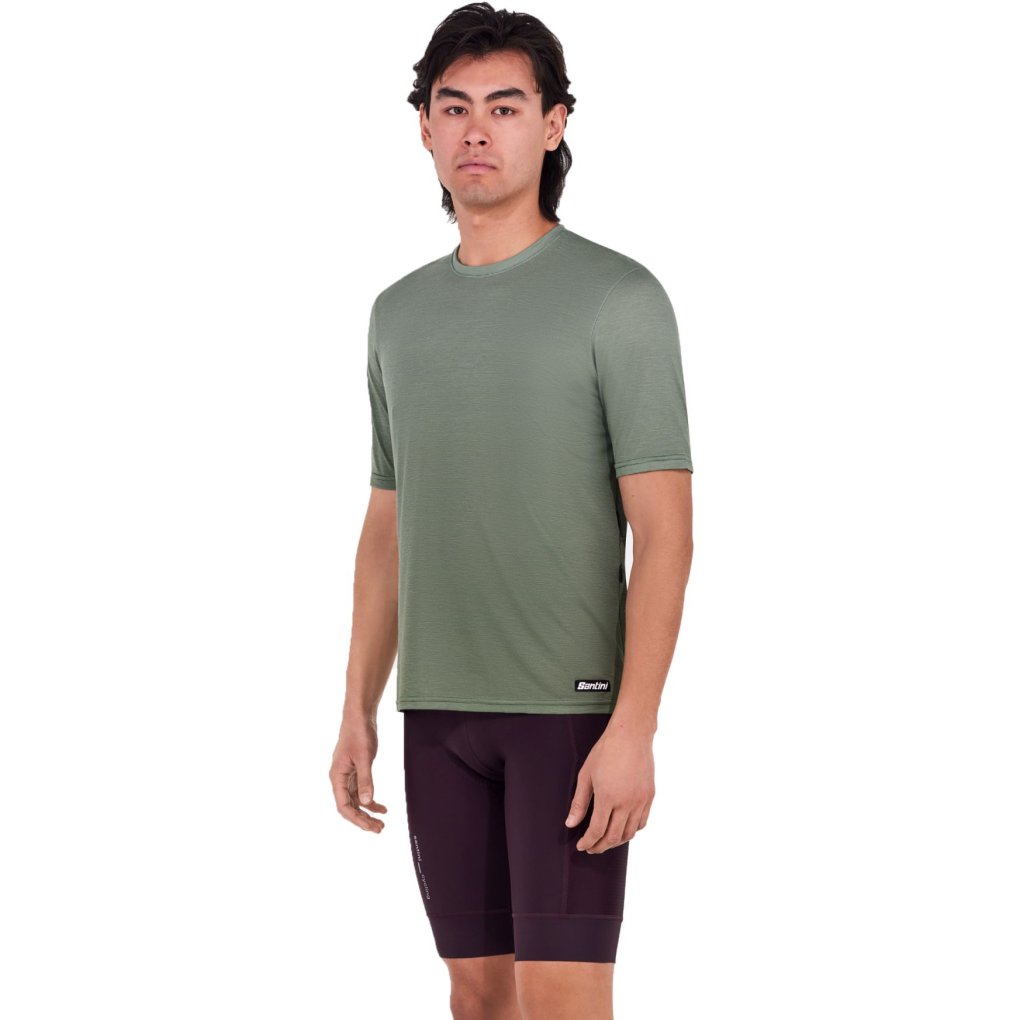 Santini Delta Line Tech T-Shirt Men 5S499GLLDELTALINE - military green VM
