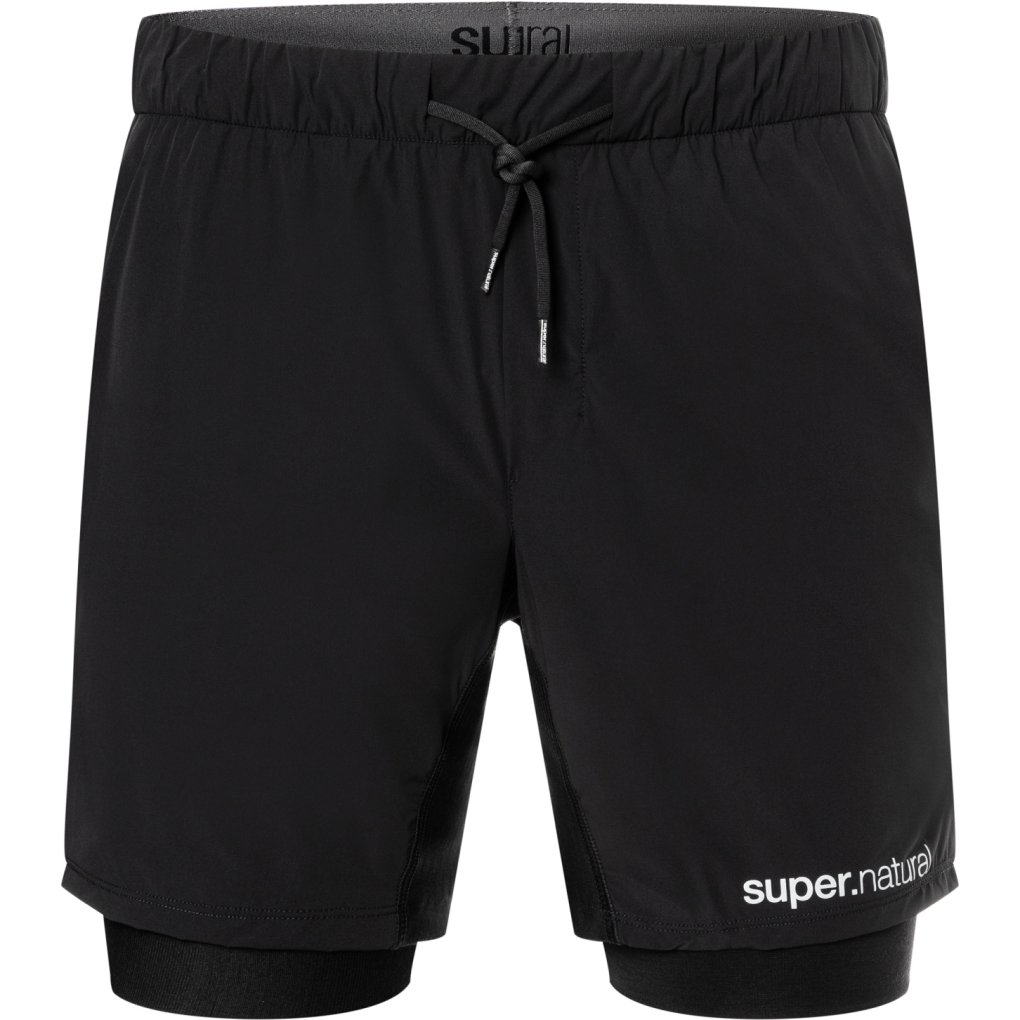 SUPER.NATURAL Double Layer Shorts Men - Jet Black