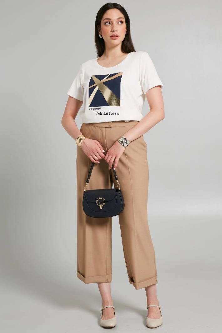 Stretch viscose T-shirt - WHITE