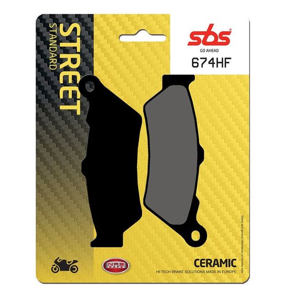 SBS 674HF Organic Front/Rear Brake Pads (Depending on Model)Ref: 674HF / 674000