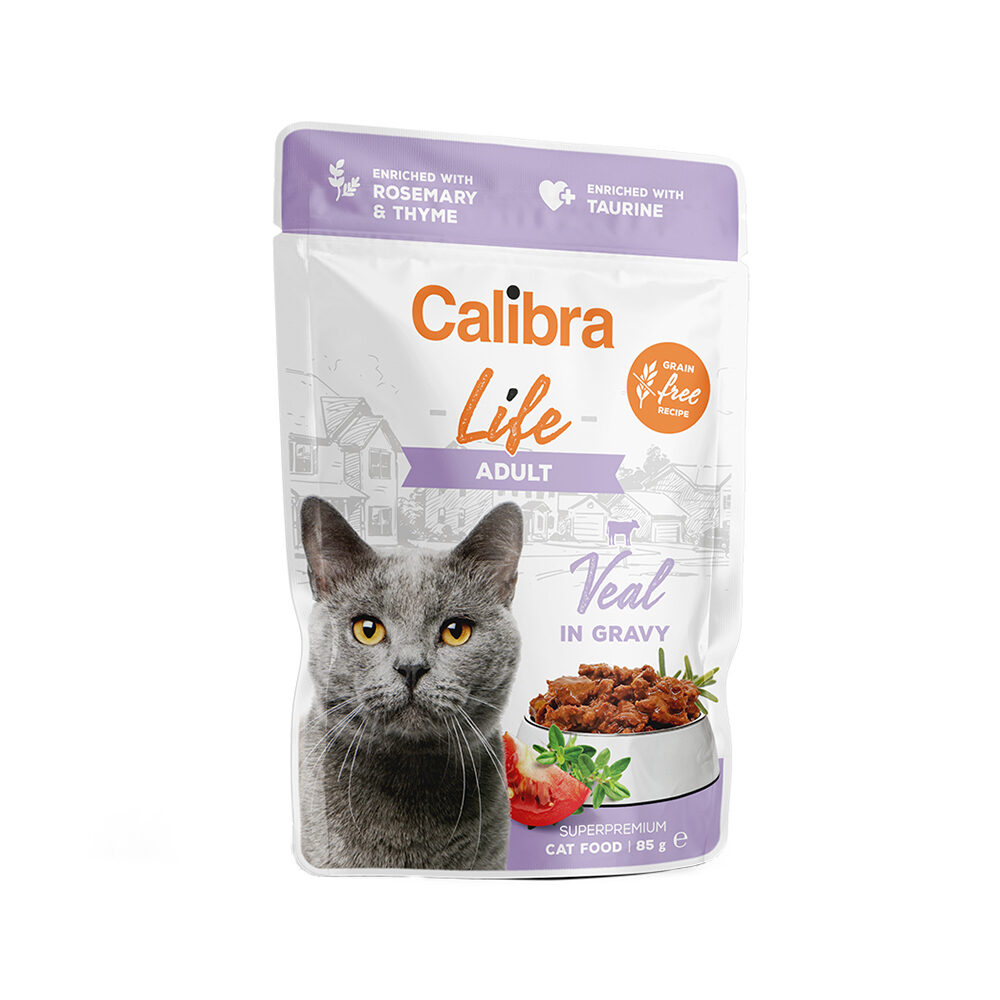 Calibra Cat Life Adult Wet Food - Beef - 28 x 85 g