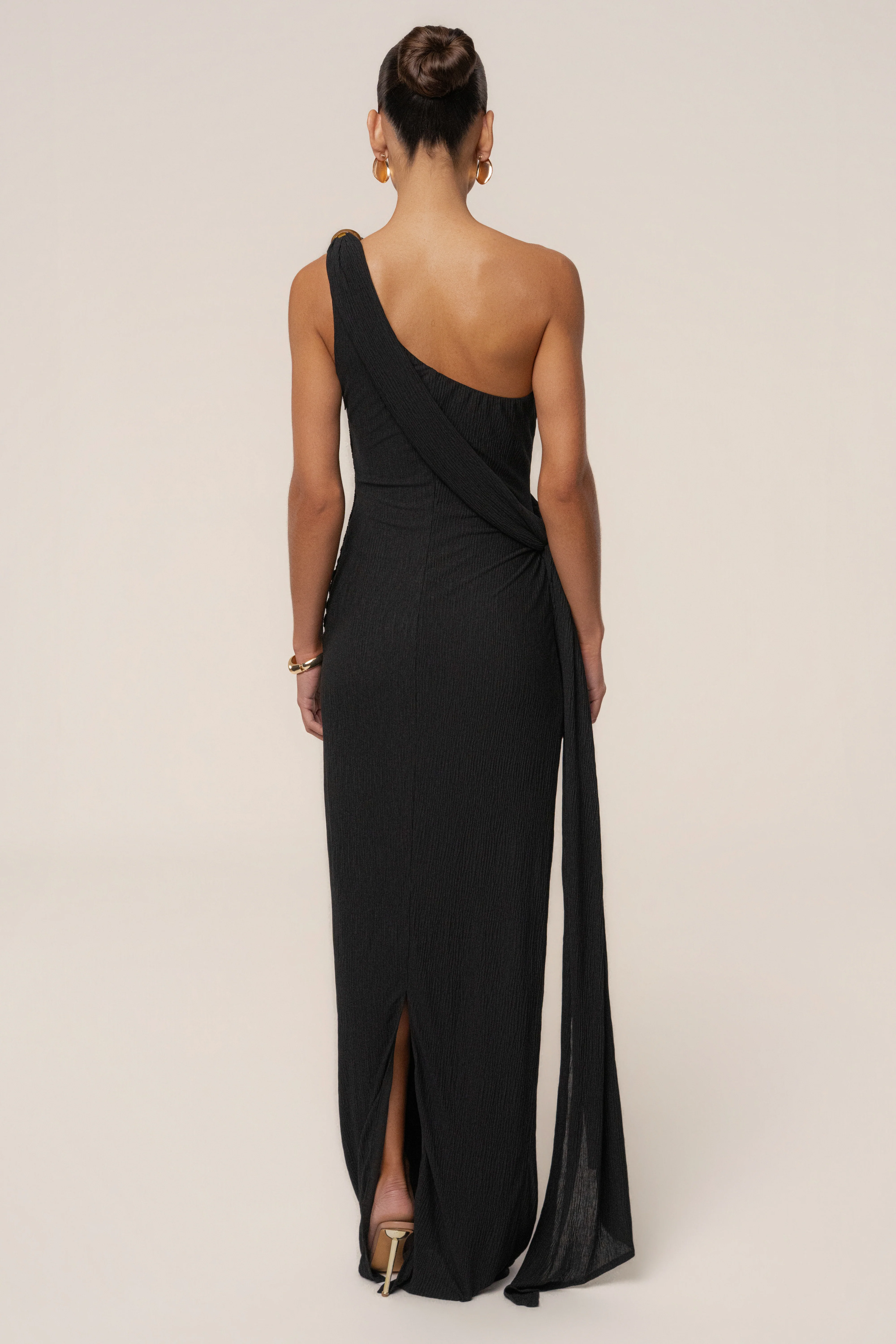 Black Rich Mocha Wrap Dress