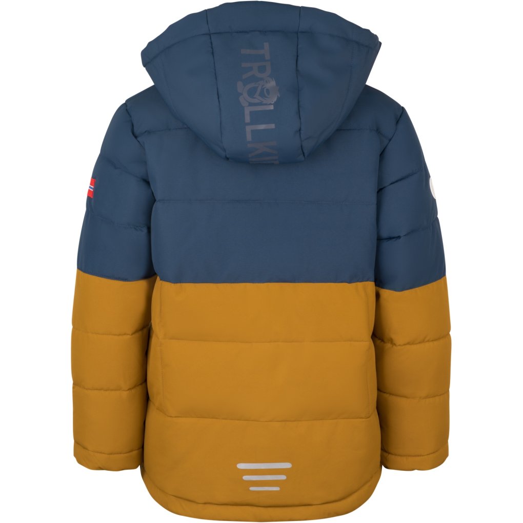Trollkids Gryllefjord Jacket Kids - Bronze/Mystic Blue/Flame Orange