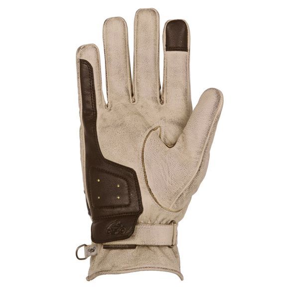 Helstons mora soft leather gloves - beige / blueRef: HS0745