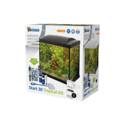 SuperFish Aquarium Tropical Kit - Black - 27 L