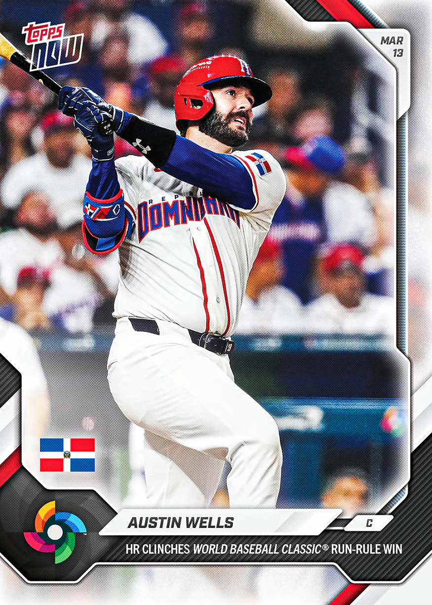 Austin Wells - 2026 World Baseball Classic Topps NOW® - Card 30 - PR: 913