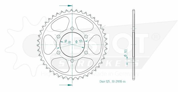 Couronne Esjot 44 dentsRef : ESJO00002A / 12112984