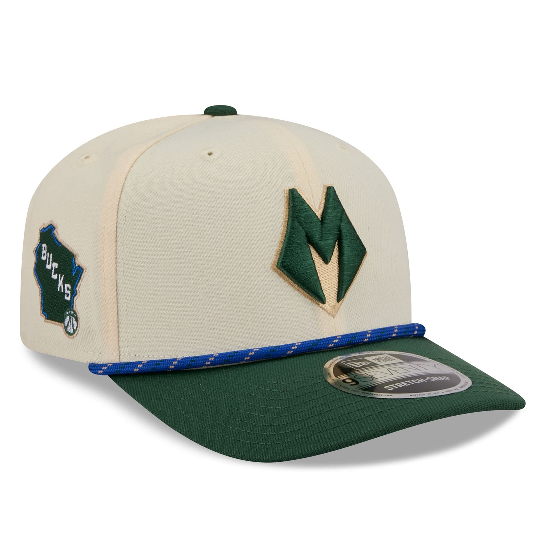 Milwaukee Bucks 2025-26 NBA City Edition 9SEVENTY Stretch-Snap Cap