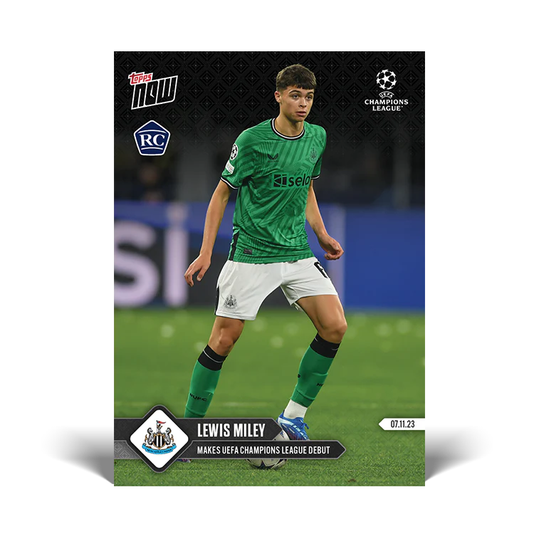 Topps UK - Lewis Miley - First UEFA Champions League goal - UCL TOPPS NOW® Card #61