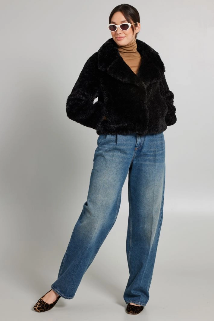 Boxy fit jacket - BLACK