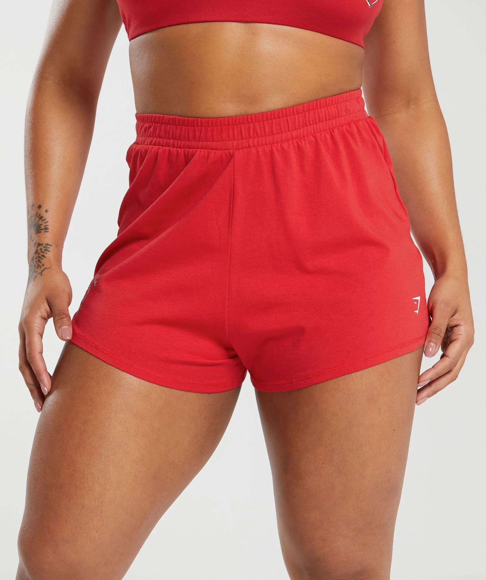 Cotton Graphic Shorts Jamz Red