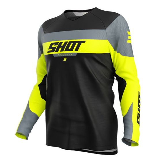 Maillot cross Shot DRAW - LEAGUE - ENFANT - Noir / JauneRef : SO2684