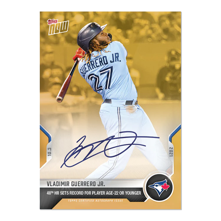 On-Card Auto # to 1 - Vladimir Guerrero Jr. - 2021 MLB TOPPS NOW® Card 898F
