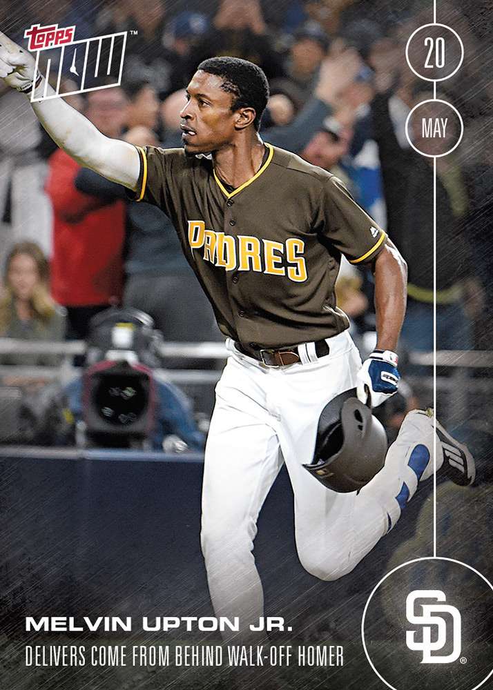 Melvin Upton Jr. - 5/20/16 TOPPS NOW® Card 87 - Print Run: 268