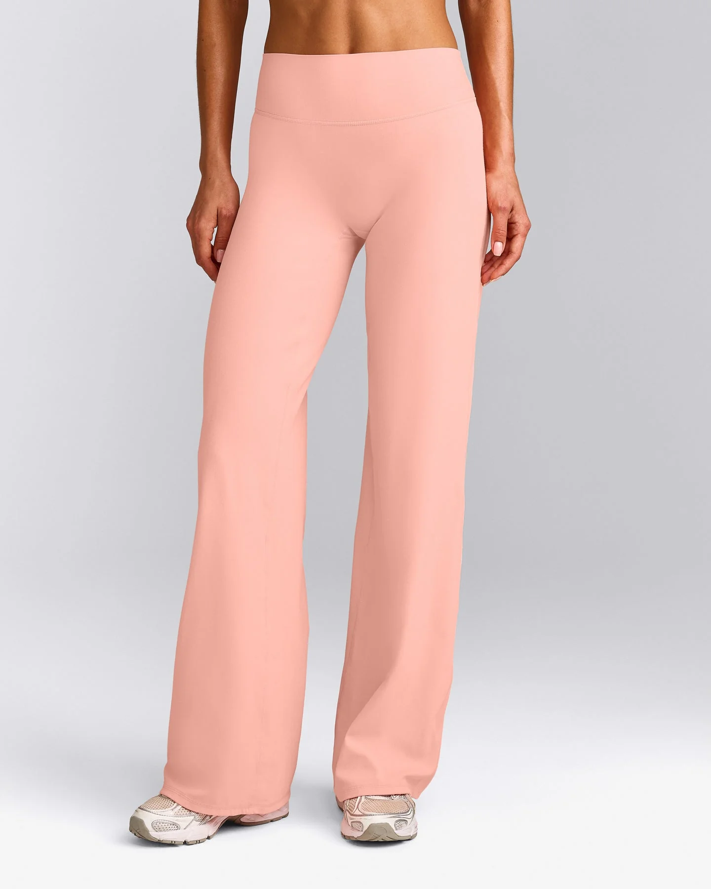 SoftMotion™ Straight Leg Bottoms with Grey Logo | Peach Orange