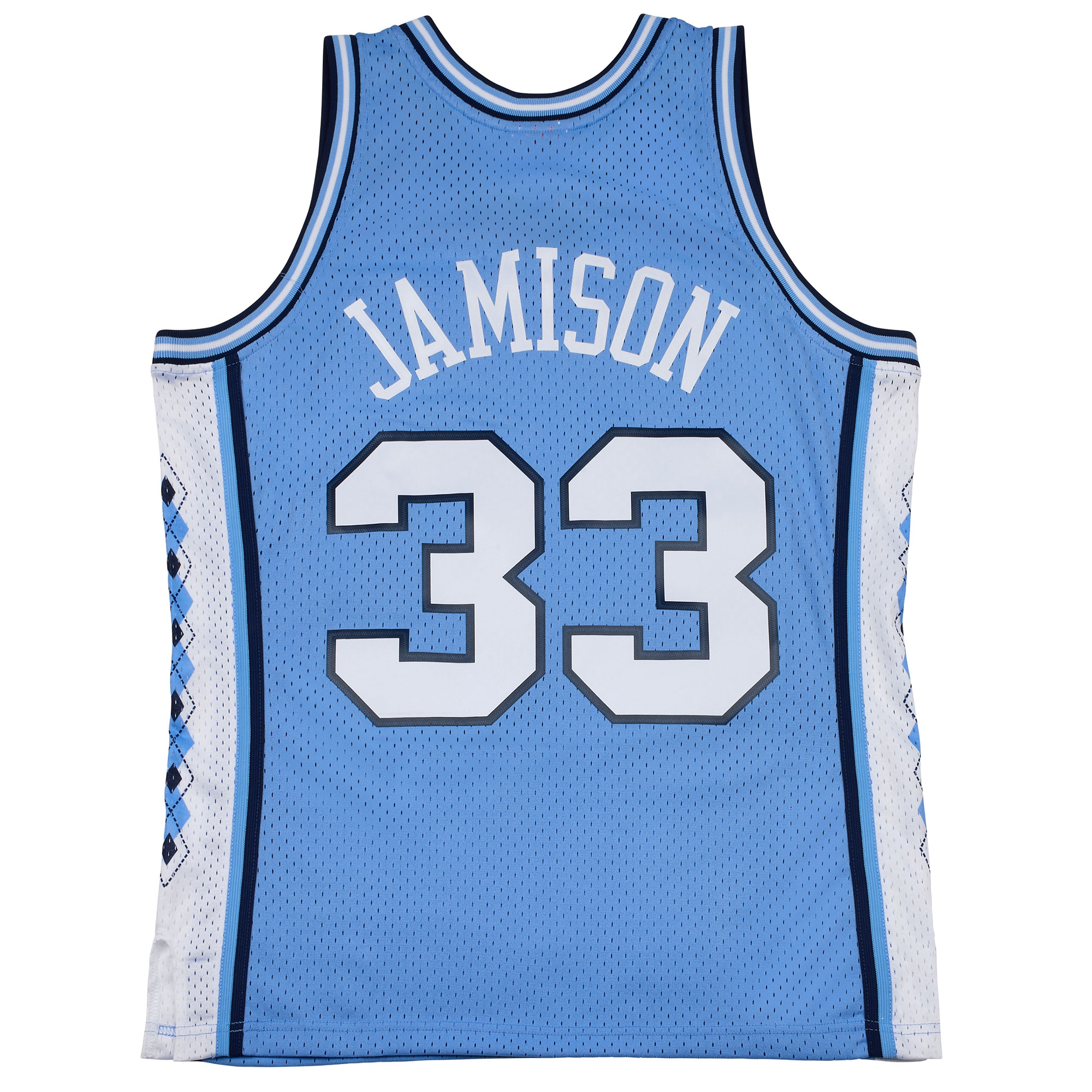 Antawn Jamison #33 North Carolina 1995-96 Mitchell & Ness Swingman NCAA Jersey Blue