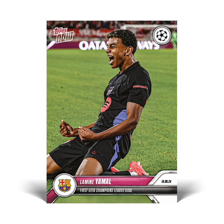 Lamine Yamal - First UEFA Champions League goal - LOOK OUT FOR ON CARD AUTO - 24/25 UCC TOPPS NOW® Card 17