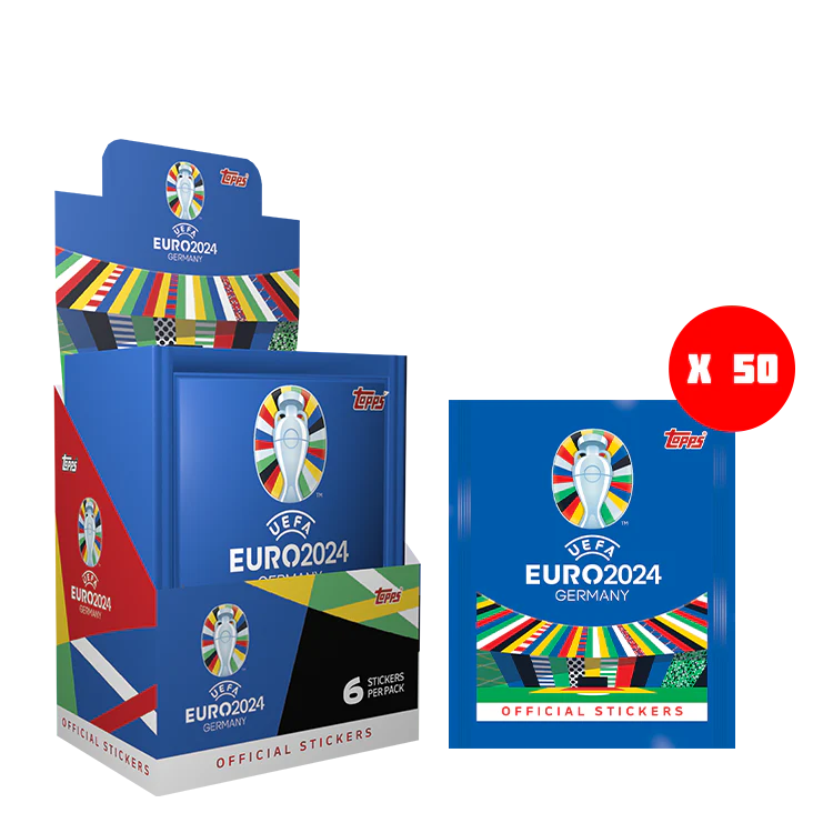 Official Euro 2024 Sticker Collection - Full Box (50 packets)
