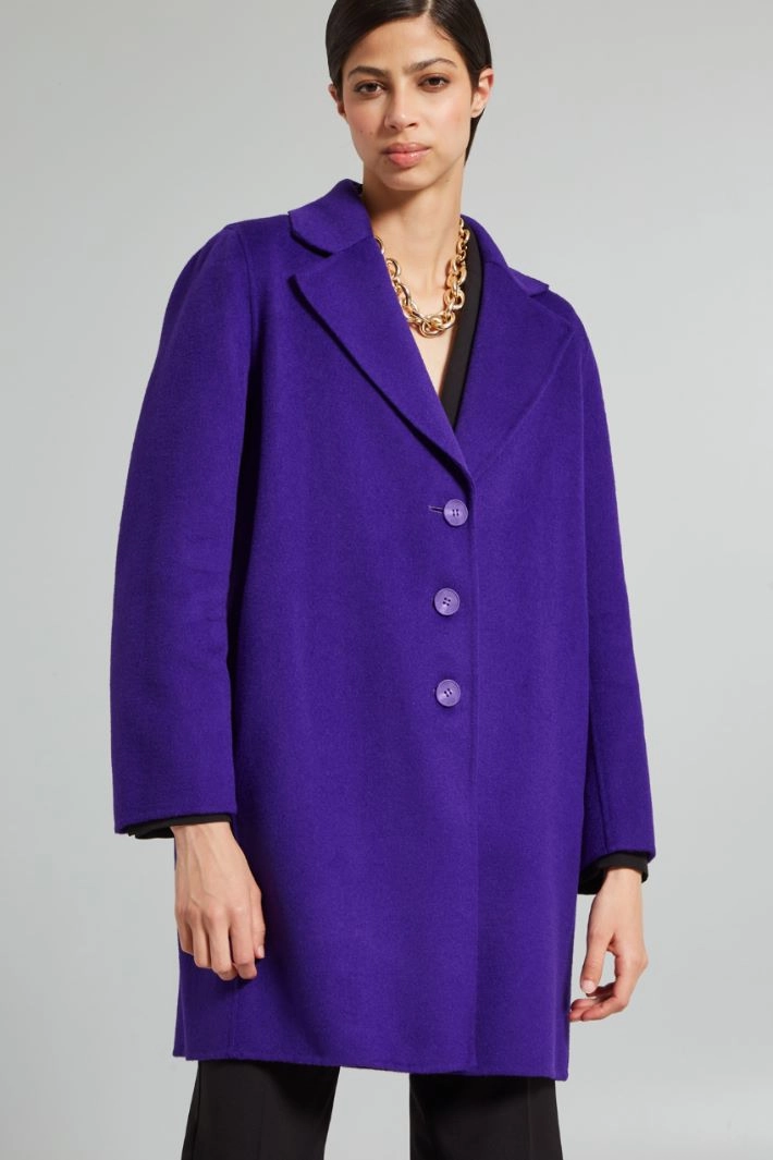 Double wool coat - VIOLET