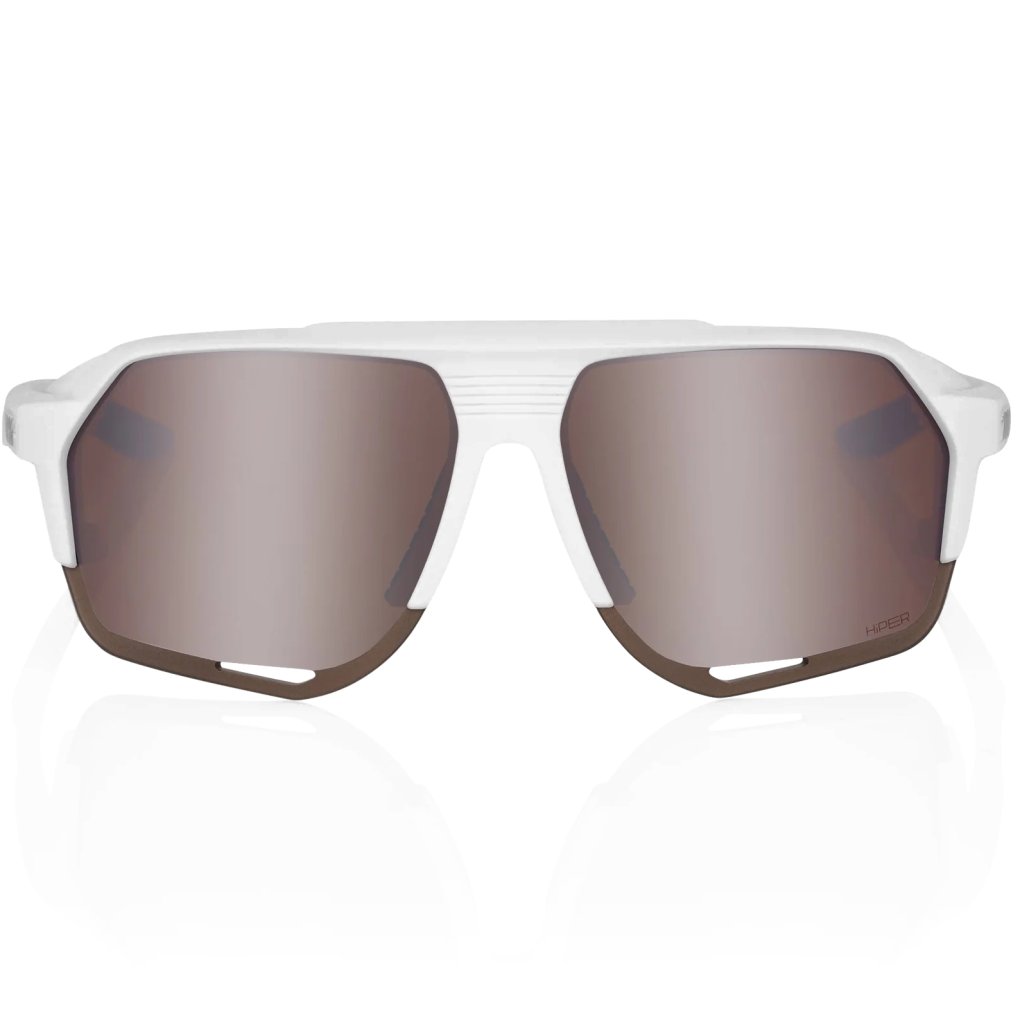 100% Norvik Glasses - Soft Tact White - HiPER Silver Mirror