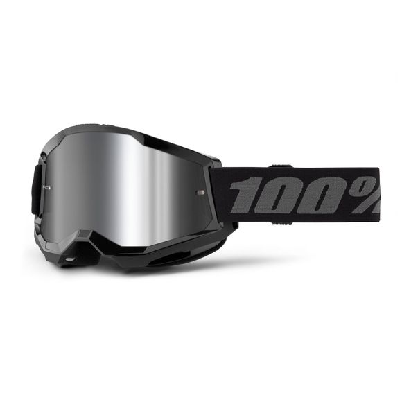100% STRATA 2 cross mask Black - Mirror Silver 2025 - BlackRef: CE1364 / 50028-00013