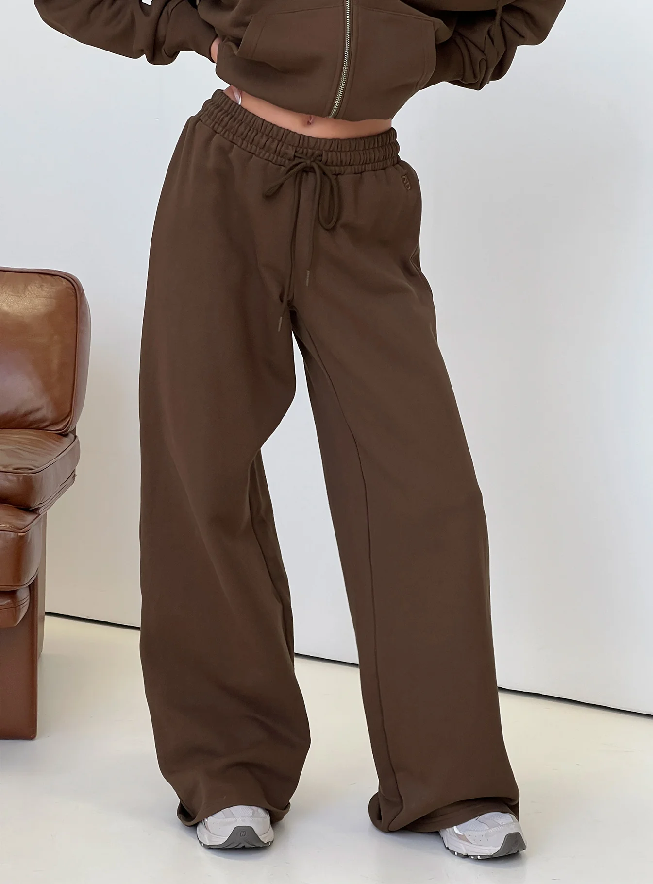 All Day Straight Leg Sweatpants Chocolate Brown