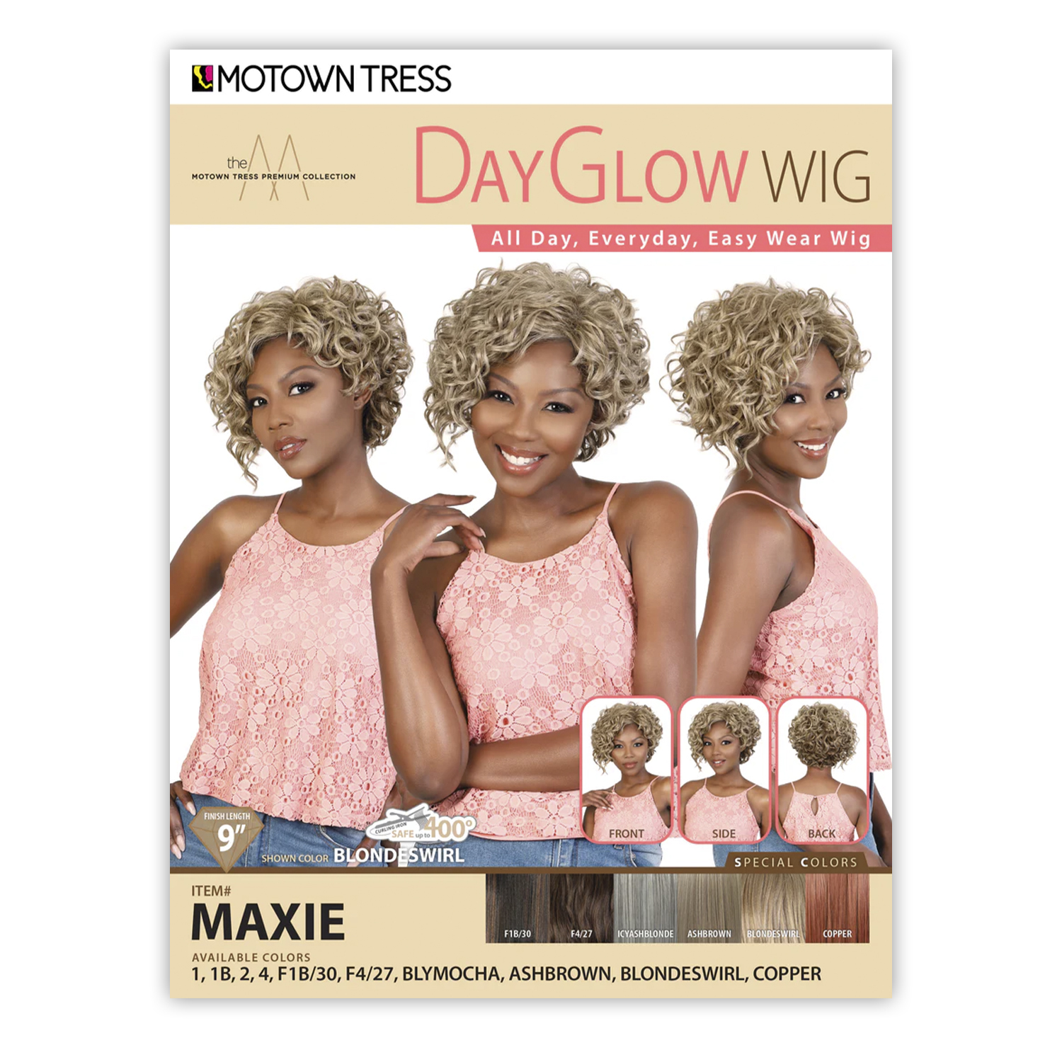 Motown Tress Day Glow Wig Maxie