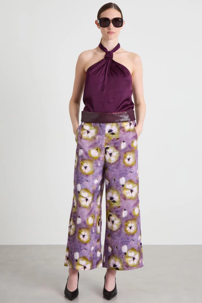 Halter neck top - EGGPLANT