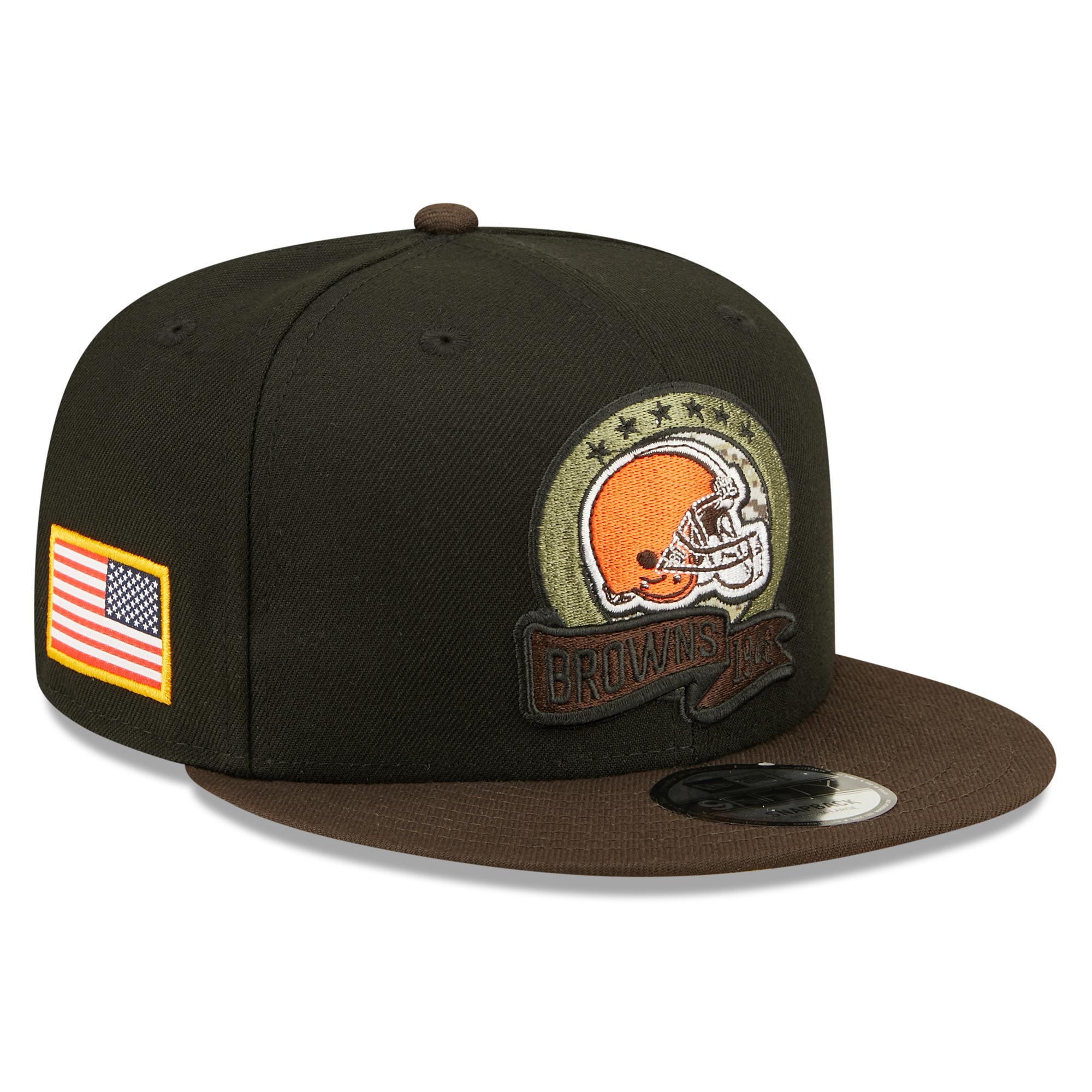 Cleveland Browns 2022 NFL On-Field Salute to Service New Era 9FIFTY Snapback Cap