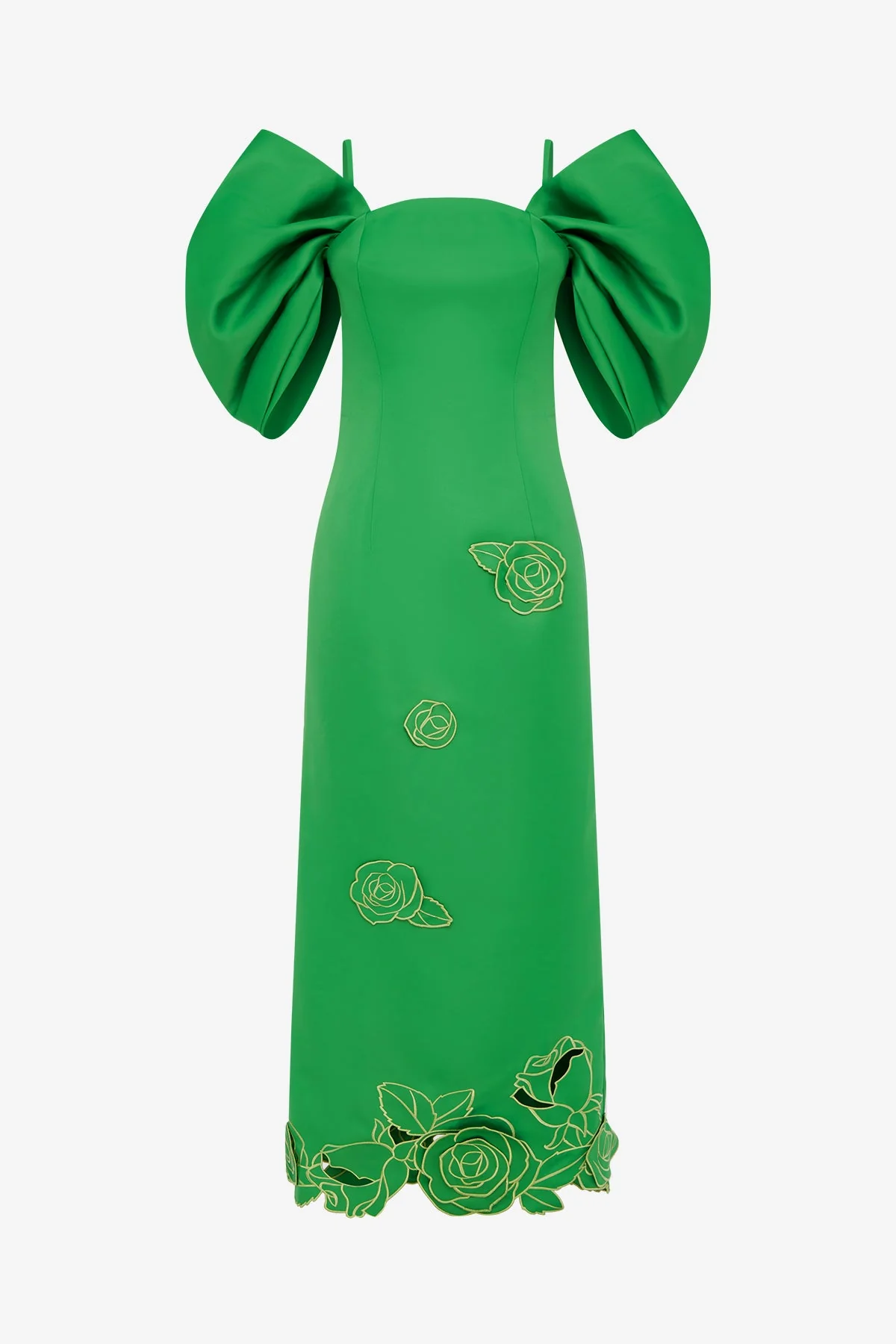 Arabella Appliqué Maxi Dress - Verdant