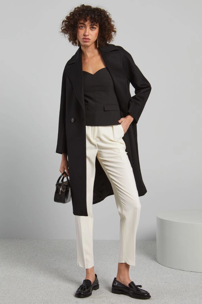 Bustier top with pockets - BLACK