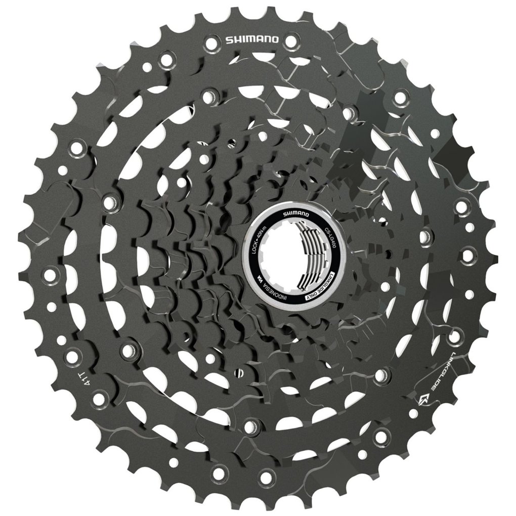 Shimano CS-LG400 Cassette - LinkGlide | 9-speed - 11-41 Teeth