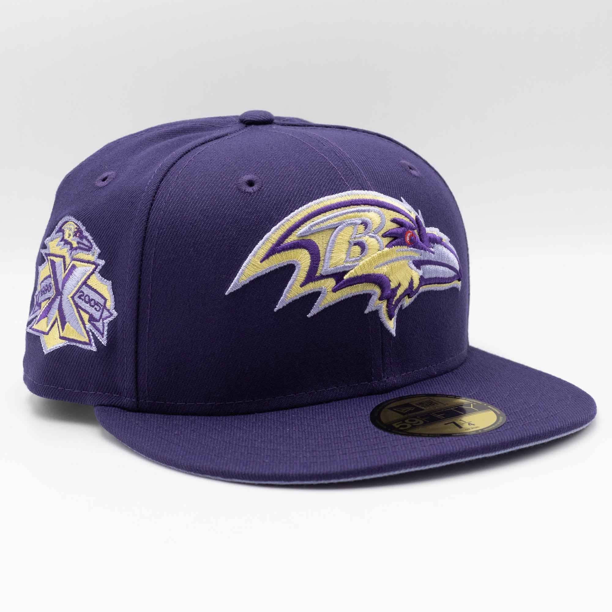 Baltimore Ravens 10th Anniversary New Era 59FIFTY Fitted NFL Cap Purple