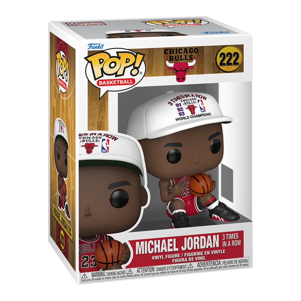 Funko POP! #222 Michael Jordan Chicago Bulls 3 Times Vinyl NBA Figure