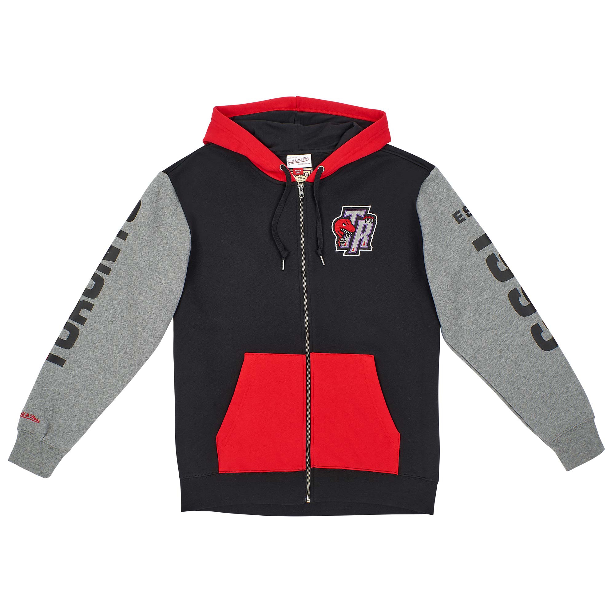 Toronto Raptors Mitchell & Ness NBA Full Zip Fleece Hoodie