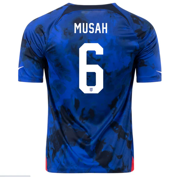 United States Yunus Musah Away Jersey 22/23 (Bright Blue/White)