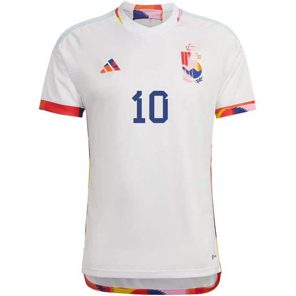 Belgium Eden Hazard Away Jersey 22/23 (White/Multi)