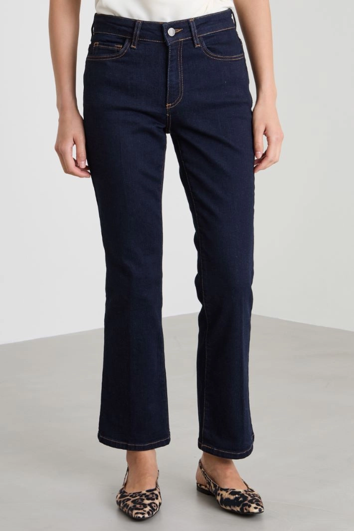 Slightly flared jeans - DARK BLUE