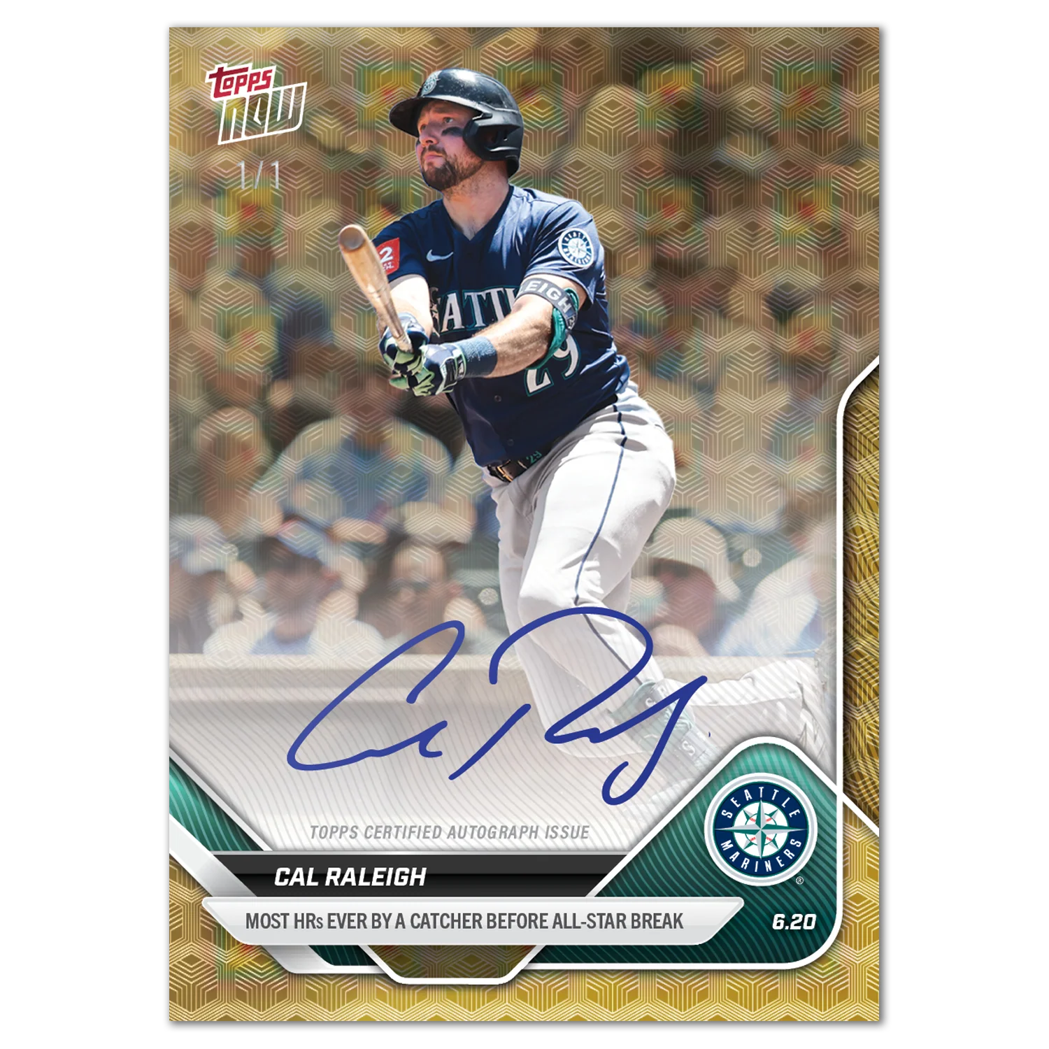 Cal Raleigh - 2025 MLB Topps NOW® - Card 325 - LOOK FOR AUTOS