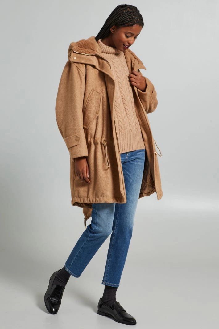 Camel sable parka - CAMEL