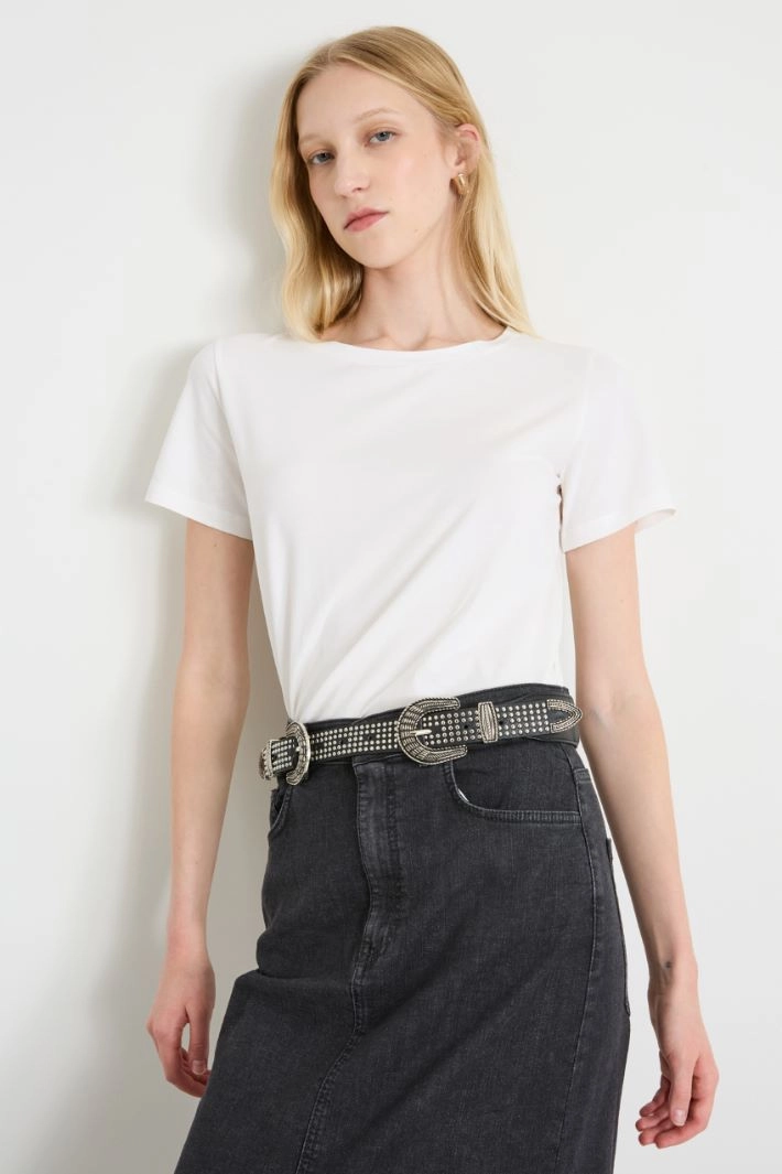 Cotton jersey T-shirt - WHITE