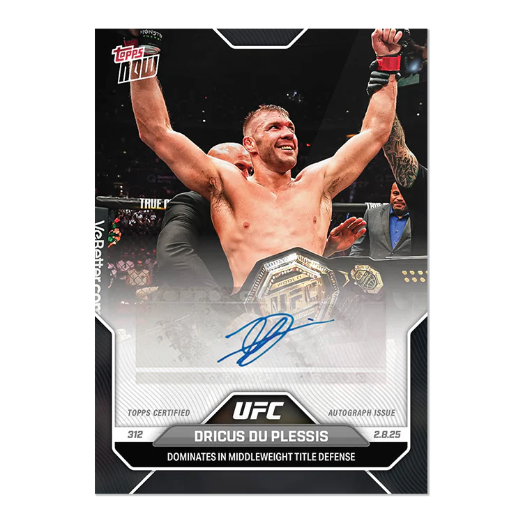 Dricus Du Plessis - 2025 UFC Topps NOW® - Card 7 - LOOK FOR AUTOS