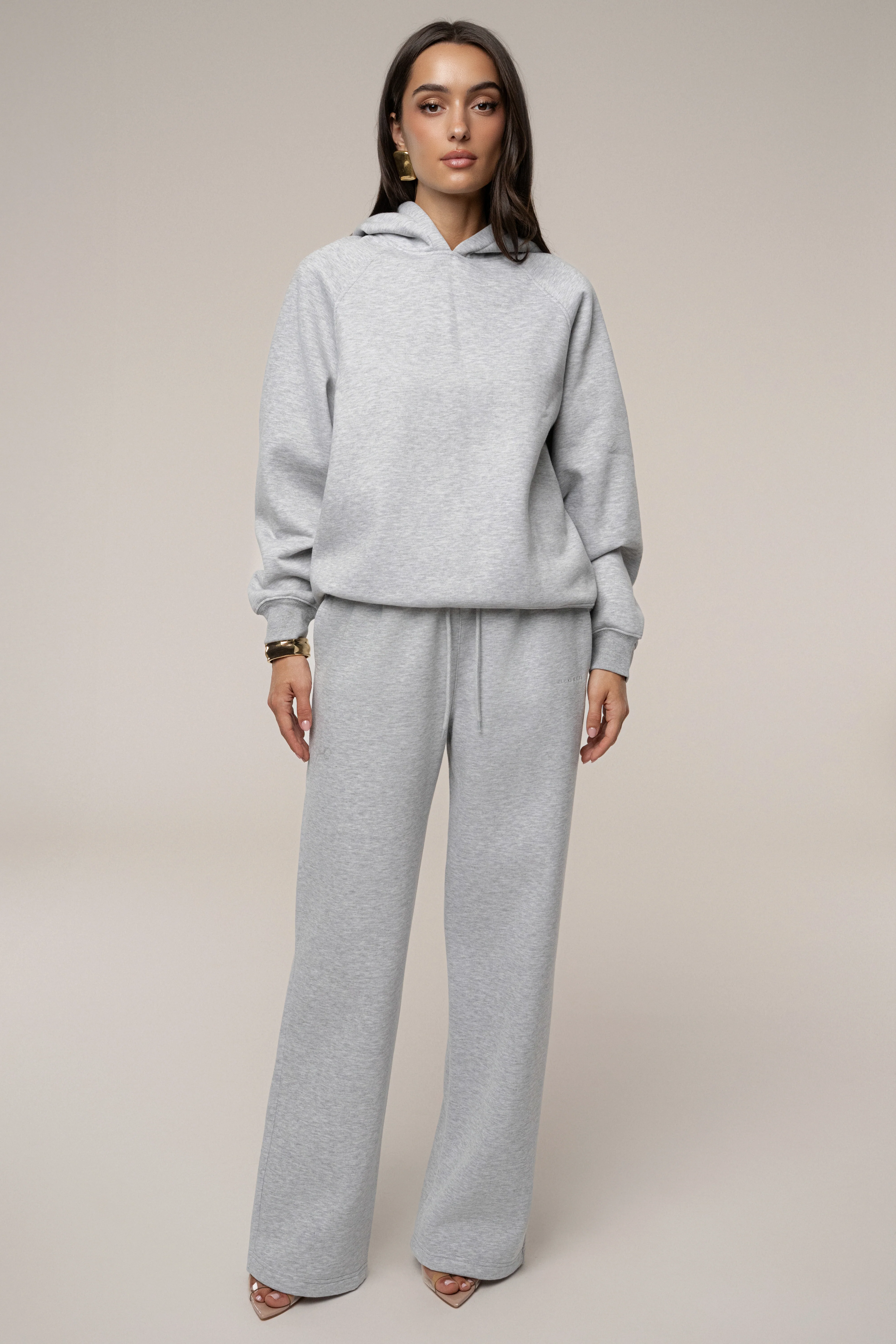 Heather Grey JLUXLABEL Logo Fleece Pants