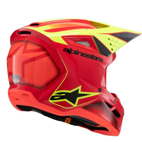 Casque cross Alpinestars SUPERTECH S-M3 - FRAY - ENFANT - Rouge / JauneRef : AP3391